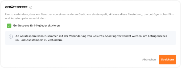 Time tracking policy settings – Device lock